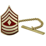 Marine Corps Tie Tac: First Sergeant - gold and red