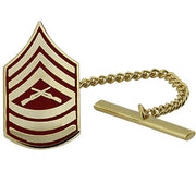 Marine Corps Tie Tac: Master Sergeant - gold and red