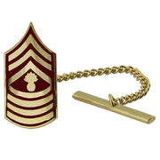 Marine Corps Tie Tac: Master Gunnery Sergeant - gold and red