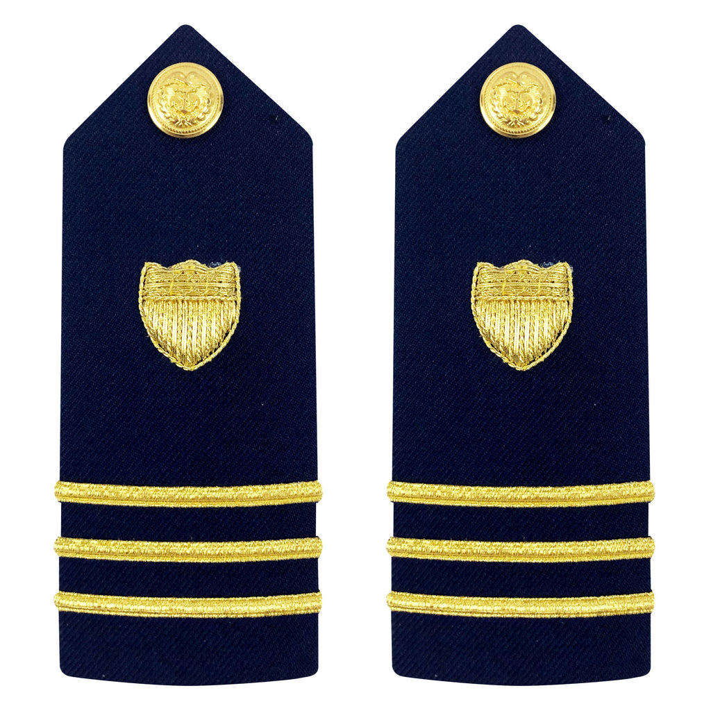 Coast Guard Hard Shoulder Board: Officer Candidate Platoon Commander 3 Stripes
