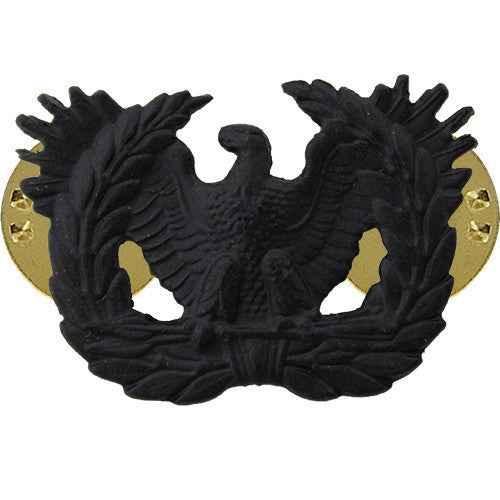 Army Officer Collar Device: Warrant Officer - black metal
