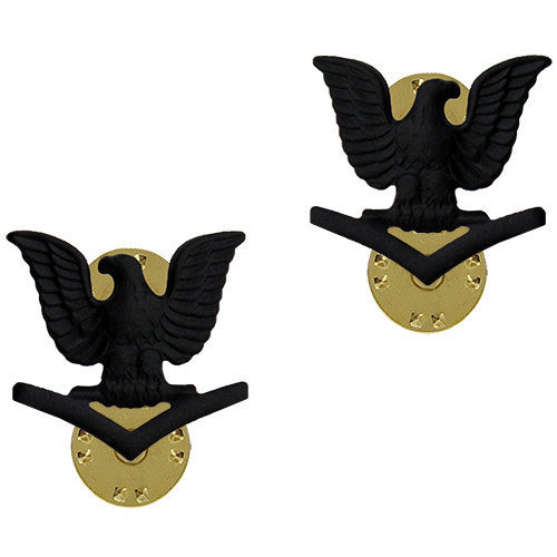 Navy Collar Device: E4 Seabee - black metal