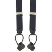 Suspenders - blue with leather ends