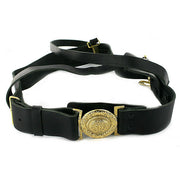 Navy Belt and Buckle: Black Nylon with 24K Gold Buckle and Tip - Male