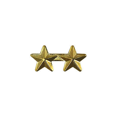NO PRONG Ribbon Attachments: Two Stars Mounted on a Bar - 5/16 inch, gold