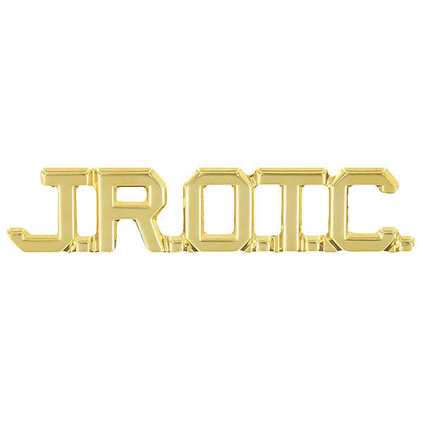 Navy ROTC Collar Device: JROTC Letters - gold plated