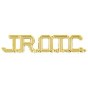 Navy ROTC Collar Device: JROTC Letters - gold plated