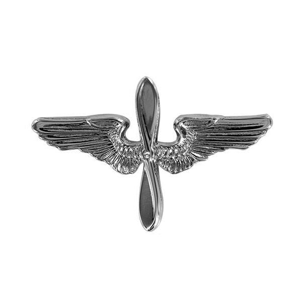 Air Force Academy Cap Device: Silver Wings and Silver Propeller