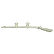 Army ROTC Badge: Rifle with 2 Stars - silver