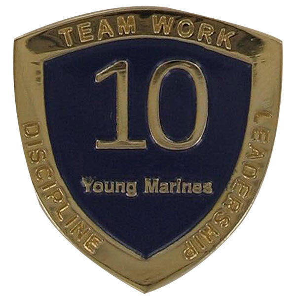 Young Marine's: Adult Volunteers Service Pin, 10 Years of Service