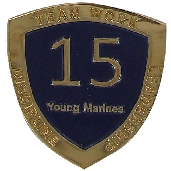 Young Marine's: Adult Volunteers Service Pin, 15 Years of Service