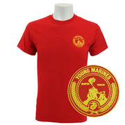 Young Marine's T-Shirt: Red with Small Yellow Shield
