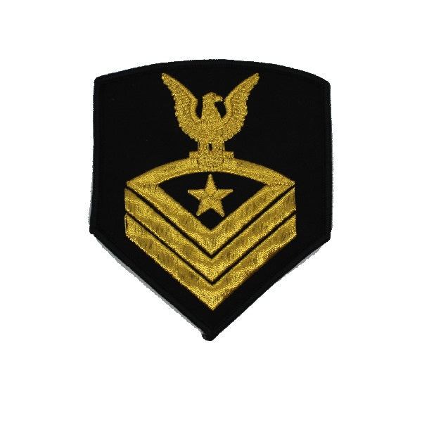 USNSCC - CPO (Black) Sea Cadet Rating Badge Male (Gold on Black)