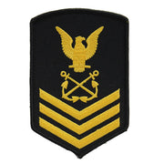 USNSCC - PO1 with (3 Stripes) Sea Cadet Rating Badge Female (Gold on Black)