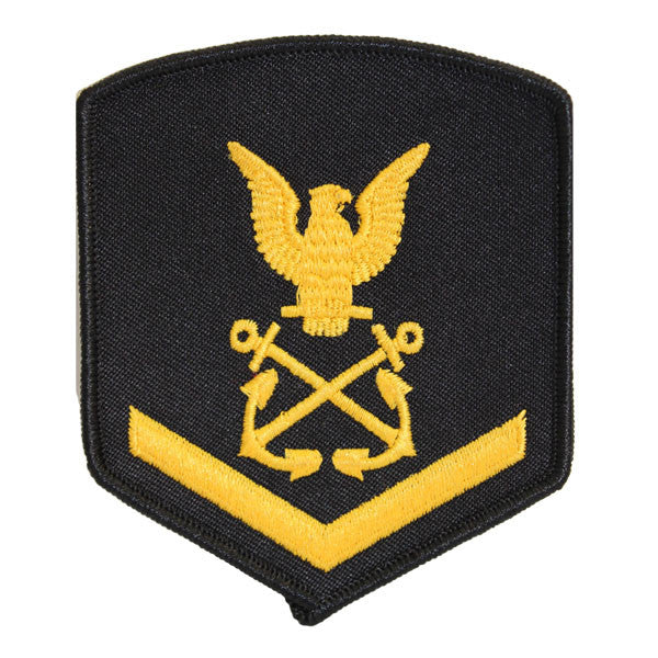 USNSCC - PO3 with (1 Stripe) Sea Cadet Rating Badge Female (Gold on Black)