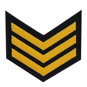 USNSCC - E-3 (3 Stripes) Sea Cadet Rating Badge Female (Gold on Black)