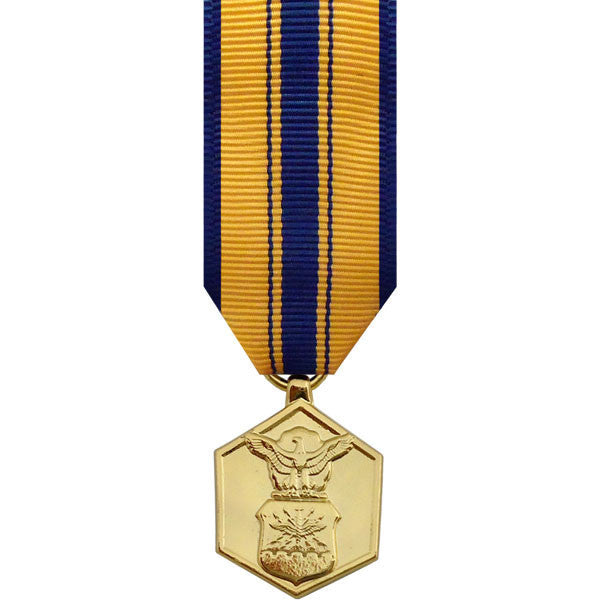 Miniature Medal-24k Gold Plated: Air Force Commendation