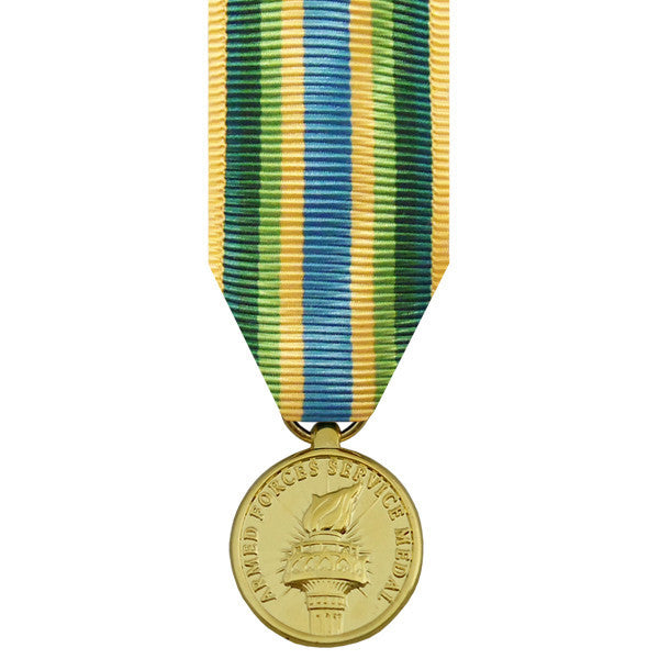 Mini Medals Armed Forces Services 24k Gold Plated Miniature Medal