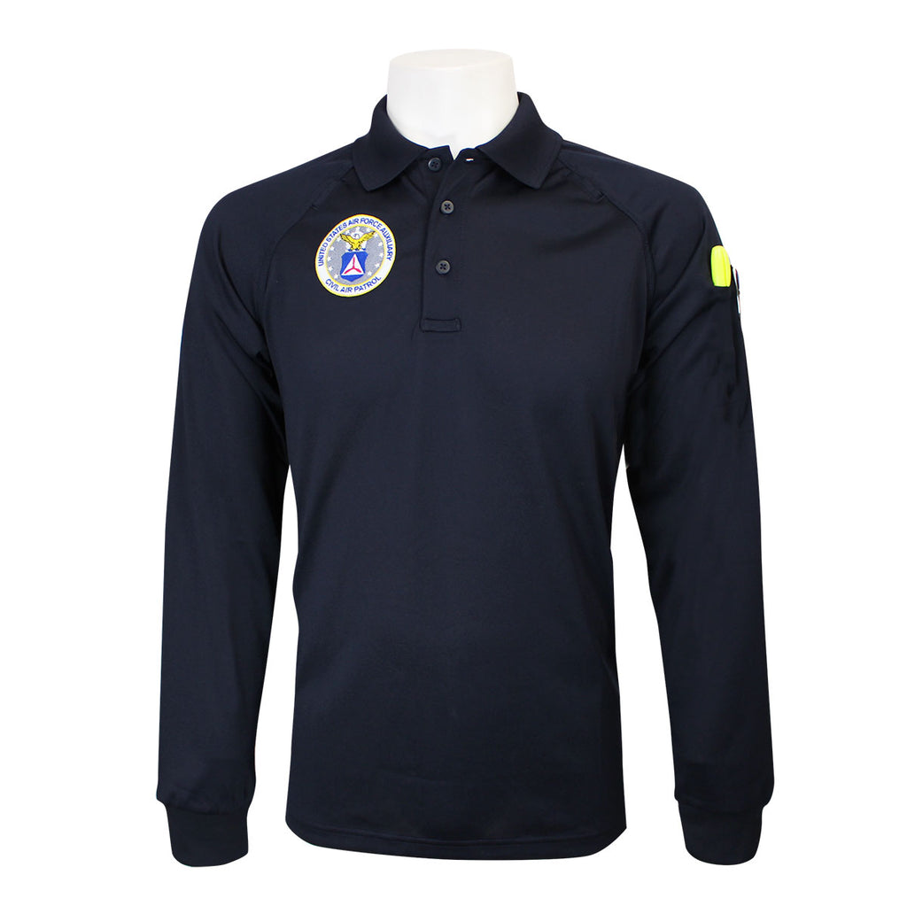 Civil Air Patrol Uniform: Tactical Golf Shirt with Seal (Long-Sleeve) - male (PERSONALIZED)  **PLEASE CHECK THE SIZE MEASUREMENTS**