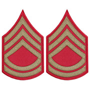 CAP WWII Stripe: Tech Sergeant (Gold on Red)