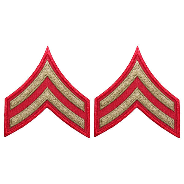 CAP WWII Stripe: Corporal (Gold on Red)