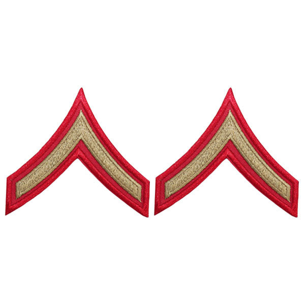 CAP WWII Stripe: Private First Class (Gold on Red)