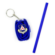 Civil Air Patrol:  Silicone Straw w/ Command Patch Logo