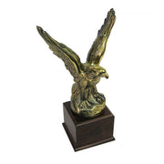 Civil Air Patrol Memorabilia: Eagle on Wooded Stand - brass