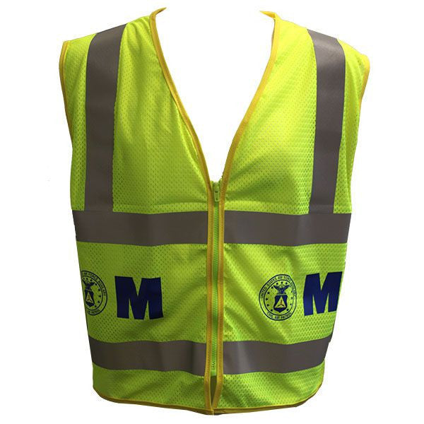 Civil Air Patrol Lime Yellow Reflective Vest - Marshallers- ANSI Class II Approved