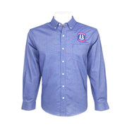 Civil Air Patrol Leisure Shirt: Male Long Sleeve (Navy Blue) with Wing/Region Emb