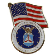 Civil Air Patrol Lapel Pin: US Flag over CAP