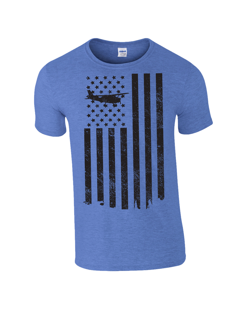 Civil Air Patrol Leisure T-Shirt: Distressed Flag (Blue)