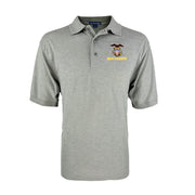 Men's Cool Grey Short Sleeve Polo Shirt Embroidered With Sea Cadet Logo