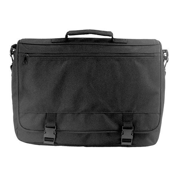 Flapover Attache Case - black polyester with hang tag – Vanguard Industries