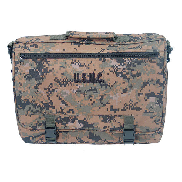 Marine Corps Flapover Attache Bag: Woodland Digital Camouflage