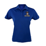 Women's True Royal Short Sleeve Polo Shirt Embroidered With Sea Cadets logo