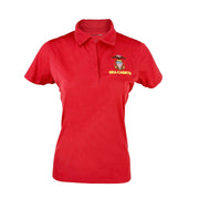 Ladies True Red Short Sleeve Polo Shirt Embroidered With Sea Cadet Logo