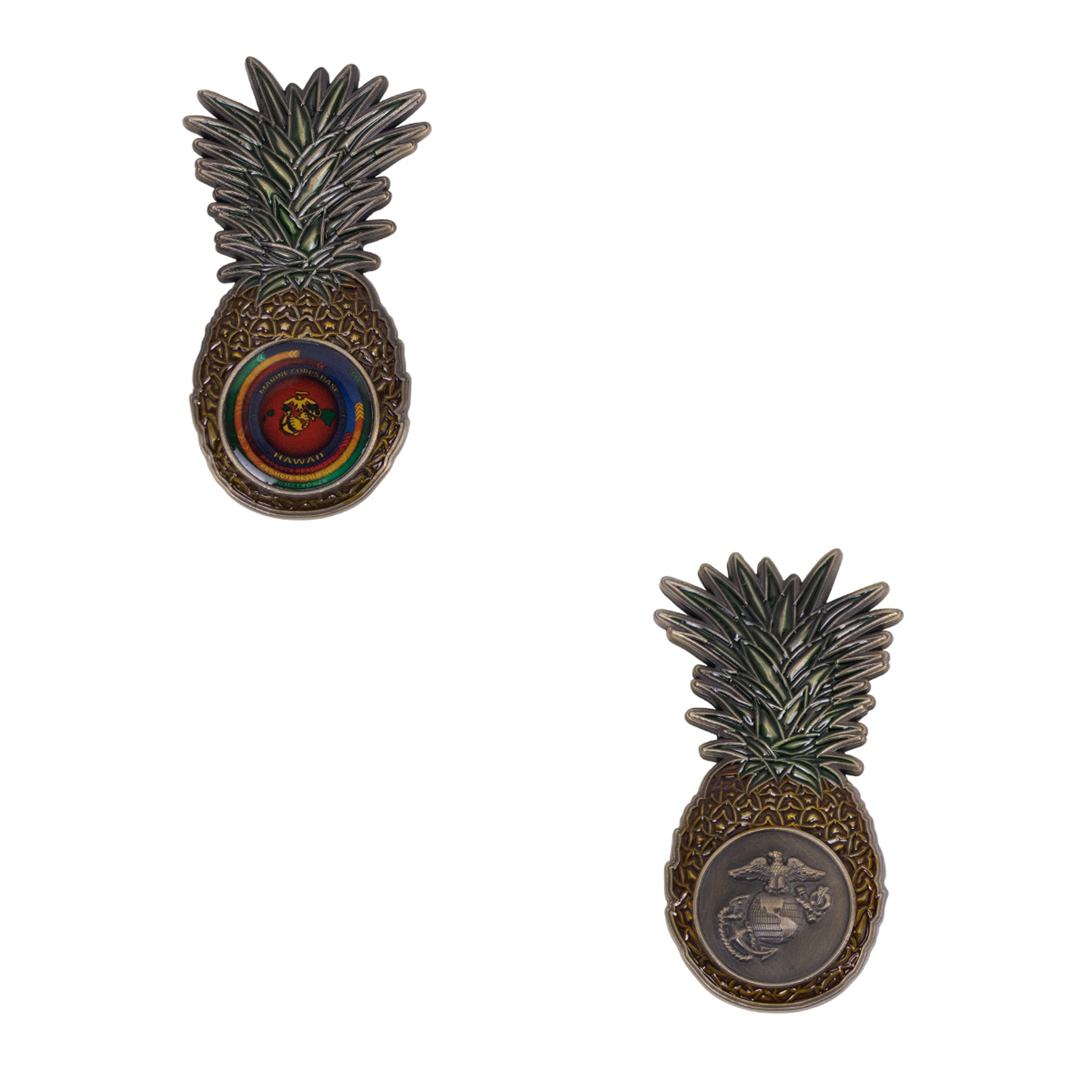 Marine Corps Coin: Marine Corps Air Station Kaneohe Bay Pineapple Shape