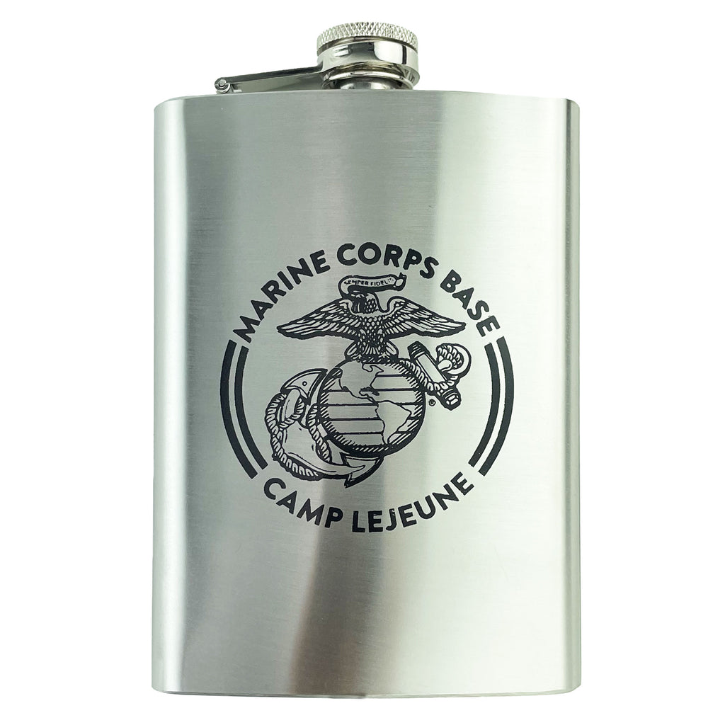 Marine Corps Stainless Steel Flask 8oz: Camp Lejeune