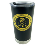 Marine Corps 20oz Stainless Steel Tumbler: Marine Corps Combat Service Support School