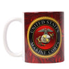 Marine Corps Mug -  US Marine Corps Emblem Two Tone White/Red