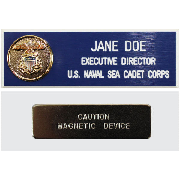 USNSCC Adult Name Plate with Shield and Magnetic Back