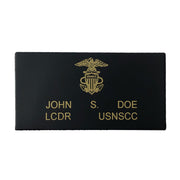 USNSCC LEATHER NAME PATCH WITH BADGE / EMBLEM