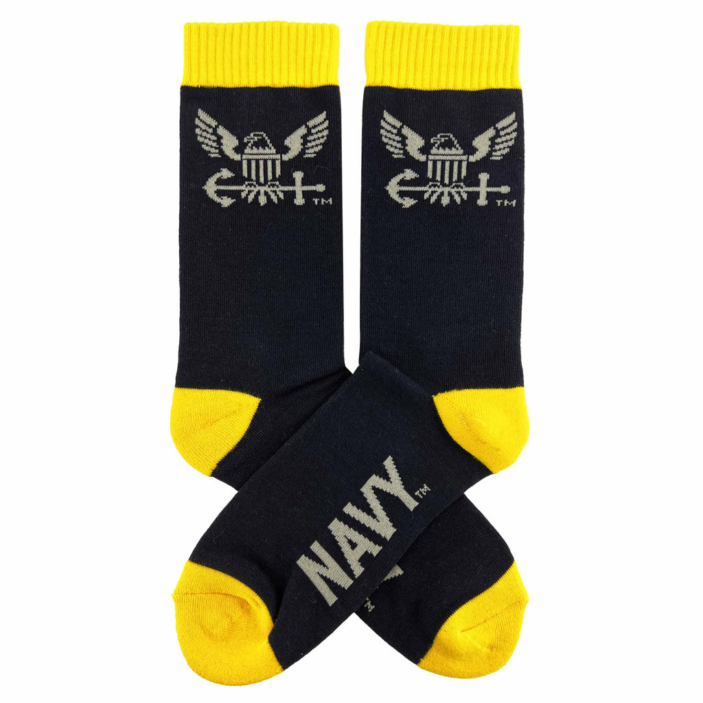 U.S. Navy Custom Woven Crew Socks with Logo