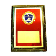 Young Marines Plaque: 6 x 8 with DOM Medal on Blk Marble
