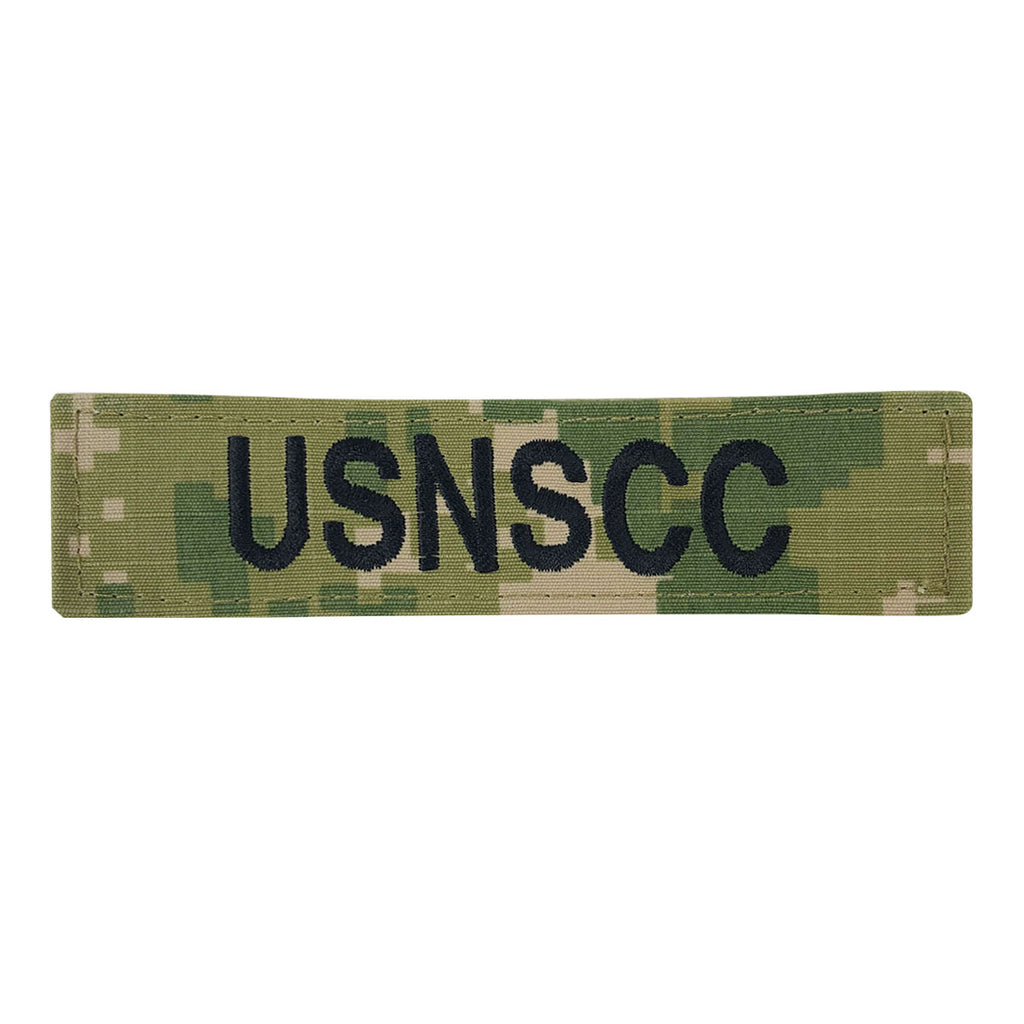 USNSCC Name Tape: Embroidered on Type III with Hook Closure