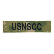 USNSCC Name Tape: Embroidered on Type III with Hook Closure
