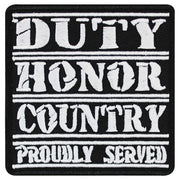 Veteran Patch: Duty Honor Country
