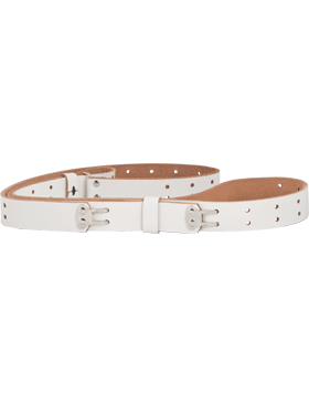 Parade and Honor Guard: Rifle Sling White Leather with Nickel Hardware