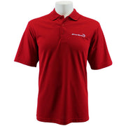Men's Red Performance Polo Shirt Embroidered with White Young Marines Swoosh